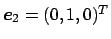 $ \Vector{e}_2=(0,1,0)^T$