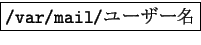 \framebox {\tt /var/mail/ユーザー名}