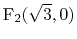 $ \mathrm{F}_2(\sqrt{3},0)$